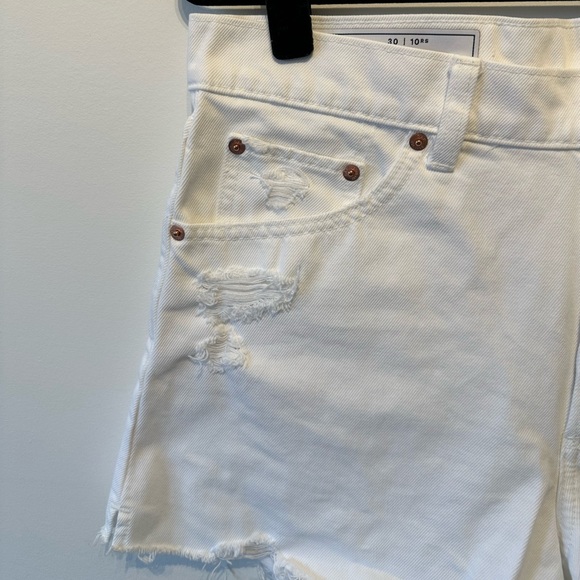 Gap white distressed high rise denim cutoff shorts - Picture 3 of 7